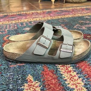 Men’s Birkenstock Arizona Birkibuc Stone 42 sandal